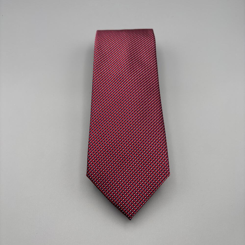 Brooks Brothers Red Silk Blend Tie Striped Mens Necktie